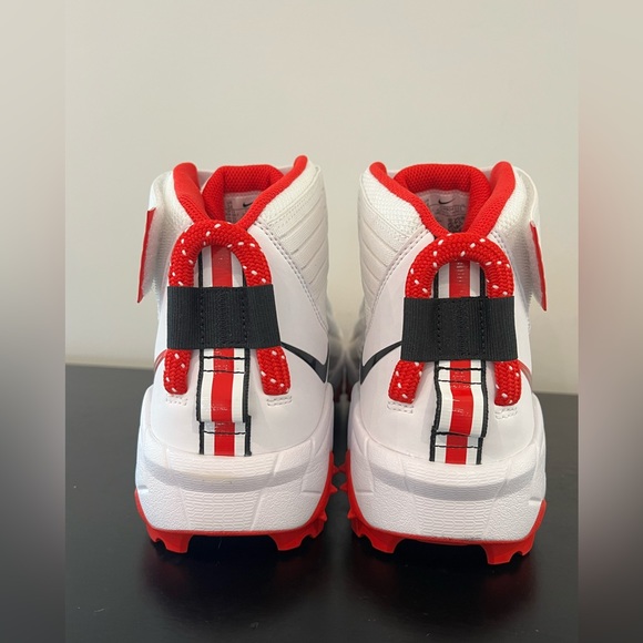 Size 15 Nike Force Savage Pro 2 Shark Ohio State PE Football Cleats White Red main image 8